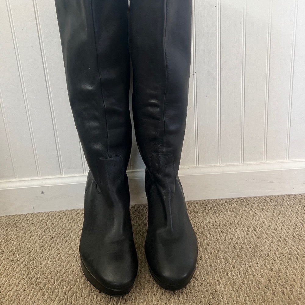 Rockport platform leather boots